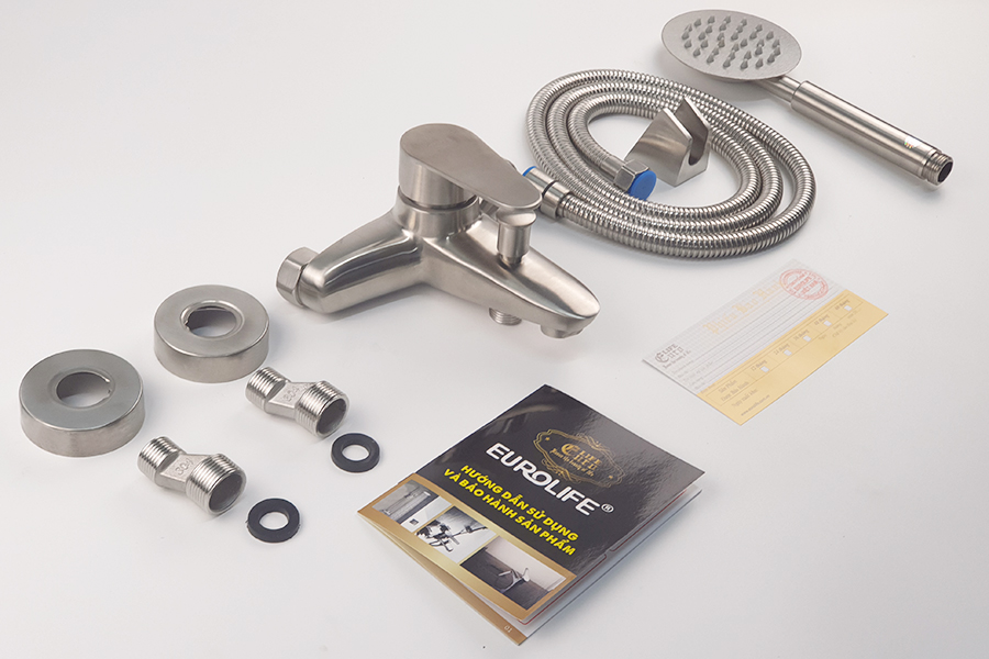 Bộ vòi sen nóng lạnh Inox SUS 304 Eurolife EL-1301