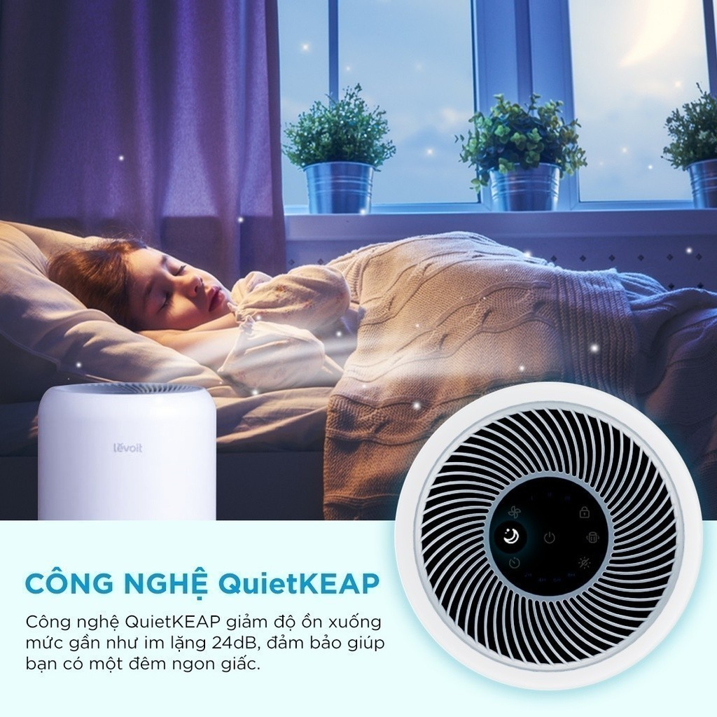Máy Lọc Không Khí Levoit Core 300 - Cho diện tích 40m2, Bộ Lọc HEPA H13 Lọc Bụi Mịn - Hàng Chính Hãng