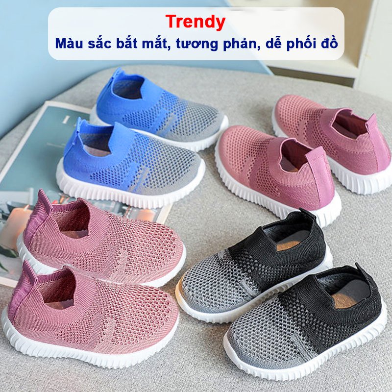 Giày thể thao phong cách Hàn Quốc Baby-S, Giày lười cho bé mềm nhẹ thoáng khí – ST8