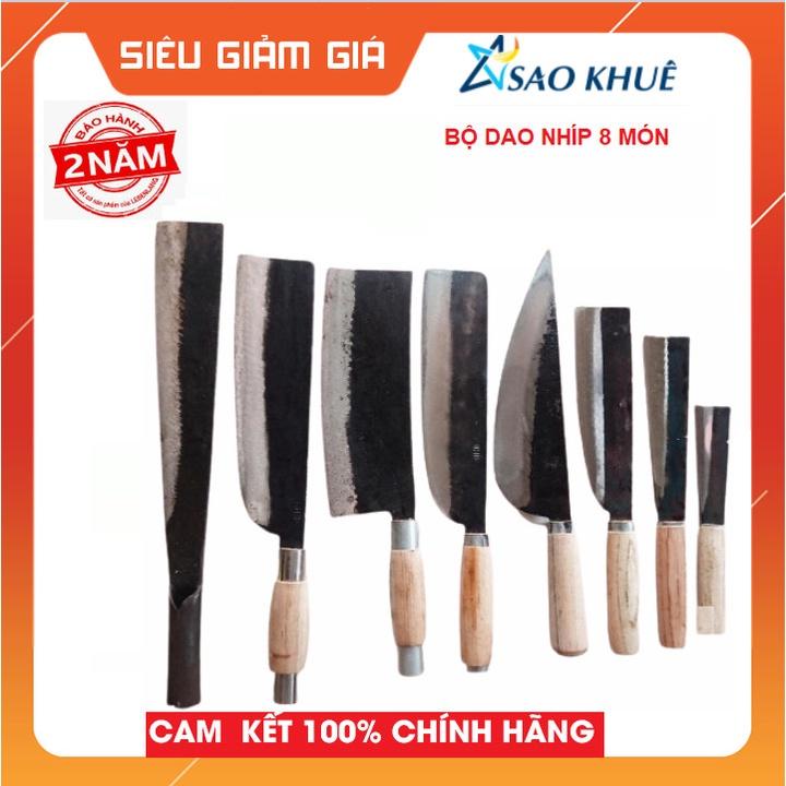 Bộ dao 8 món Đa Sỹ làm bằng nhíp xe cao cấp