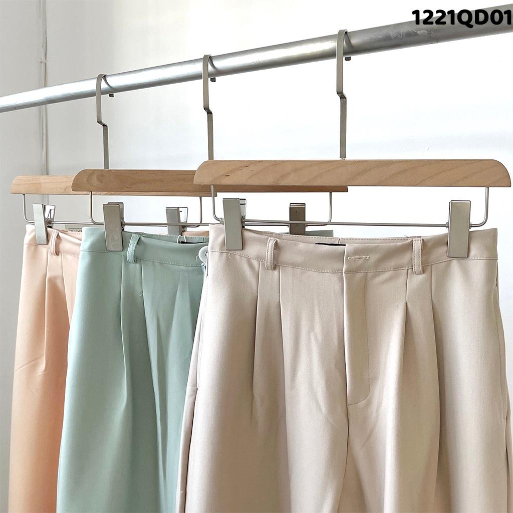 Quần tây công sở thiết kế ống rộng trơn THOCA HOUSE trắng, đen, nude, cafe, xanh mint hàng độc quyền
