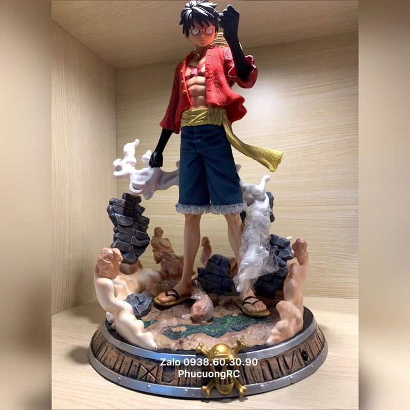 Mô hình One Piece - Luffy Haki Vũ trang cực kì nét màu da thật đẹp có led chỉnh đêm