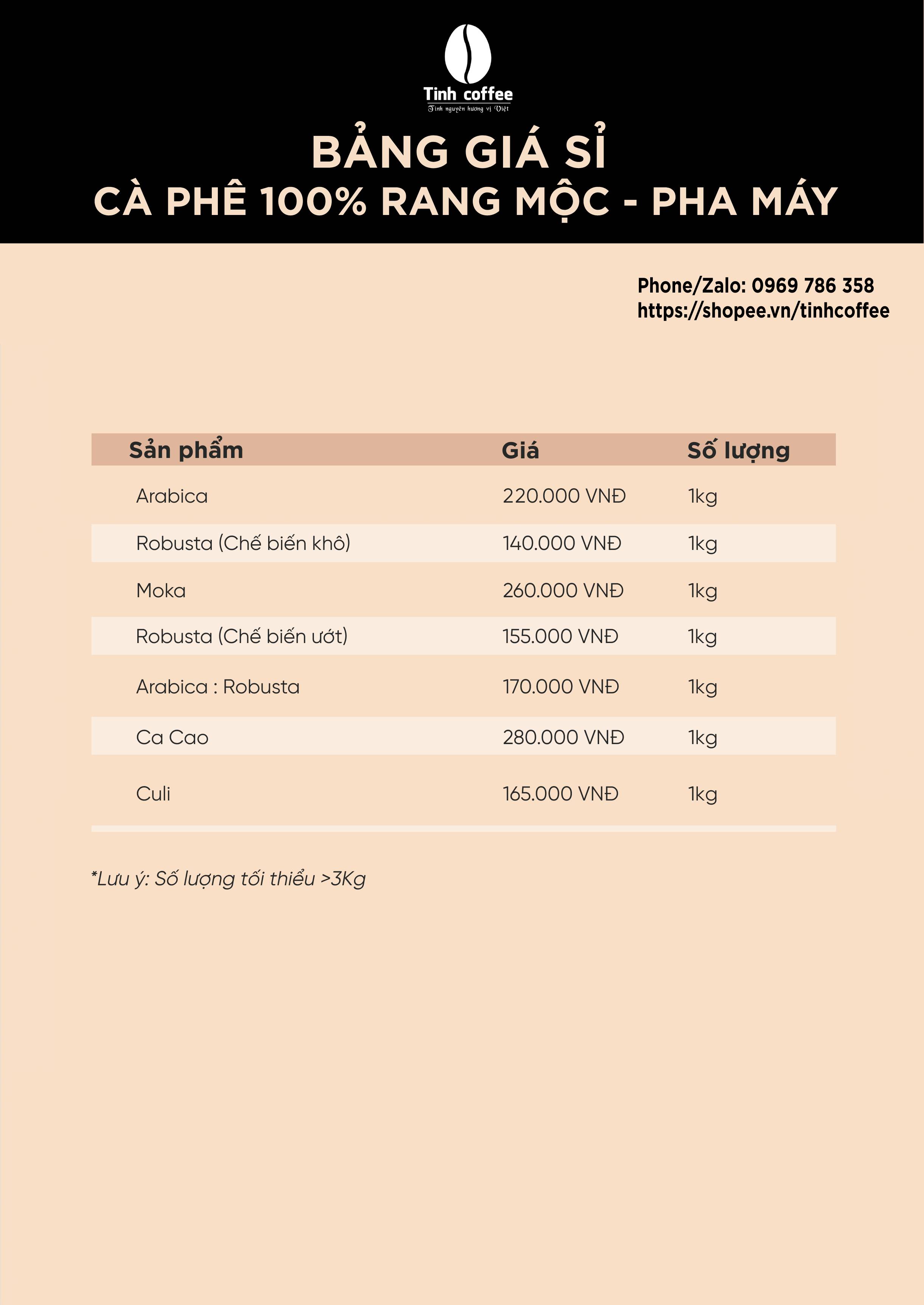 100% Cà phê Arabica LÂM HÀ Tinh Coffee Vị chua thanh, thơm nhẹ, hậu ngọt nguyên chất, rang xay mộc - 250gr / 500gr