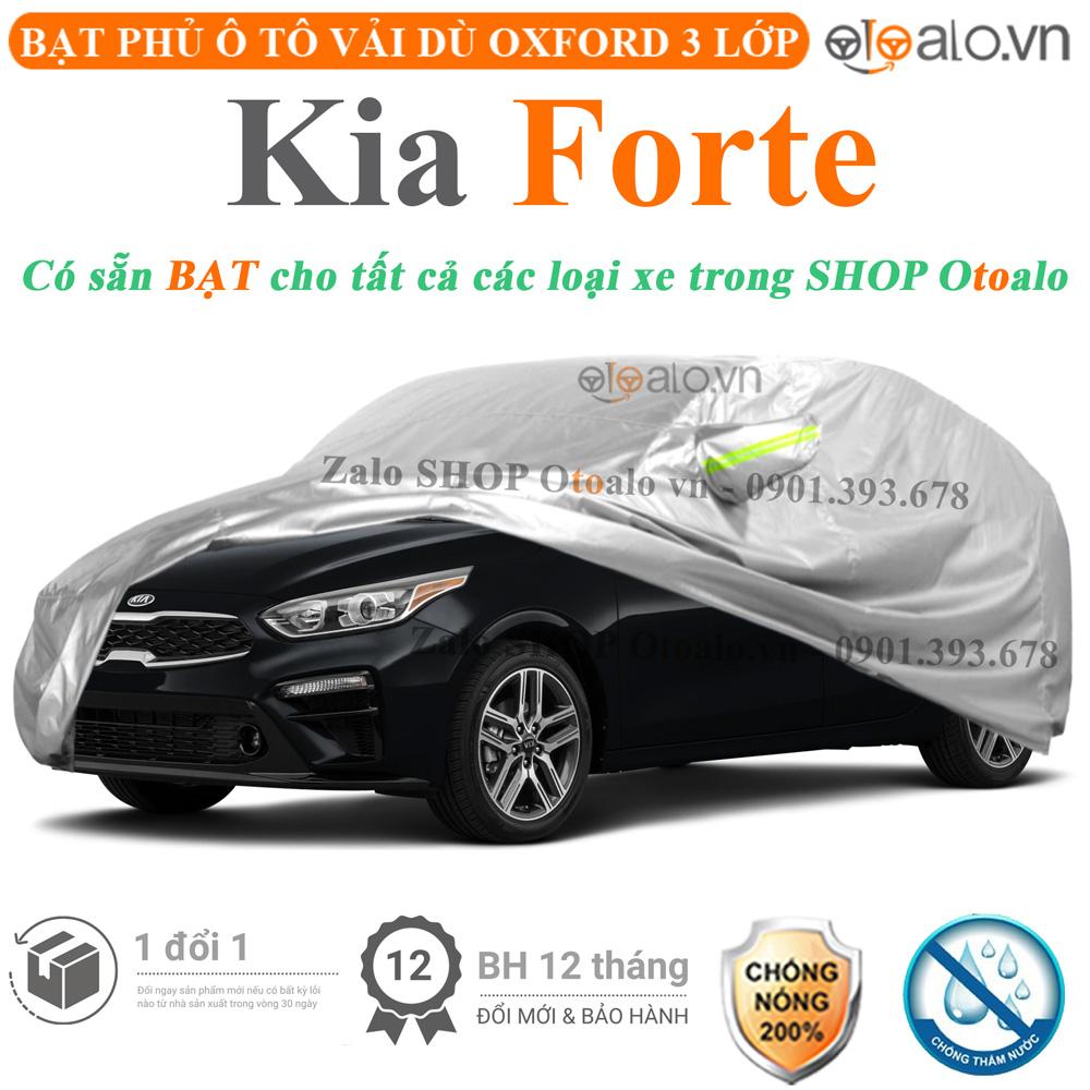 Bạt che phủ xe ô tô Kia Forte vải dù 3 lớp CAO CẤP BPXOT - OTOALO