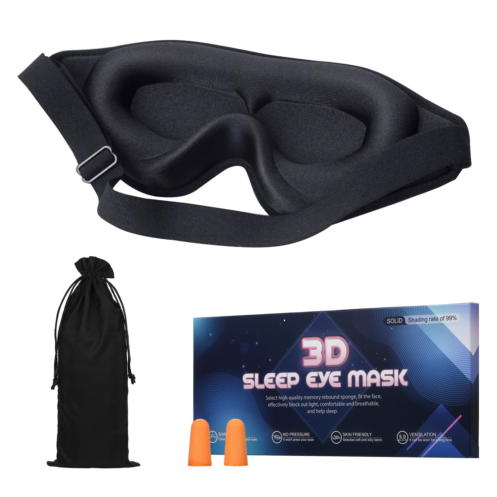 Sleeping Eye Mask Light Blocking Sleep Masks 3D Contoured Cup Sleep Mask for Women Men Skin-Friendly Breathable Blindfold