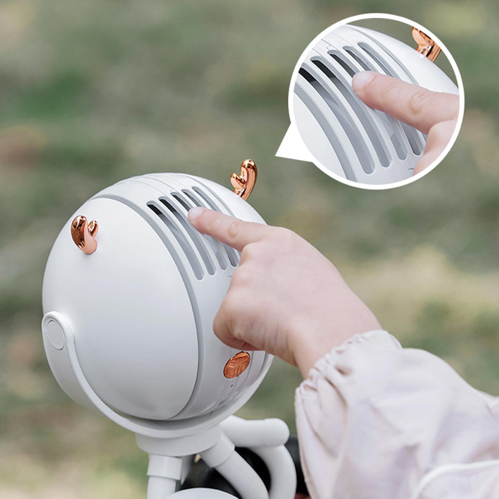 Cute Portable Stroller Fan Handheld Fan for Car Seat Speed
