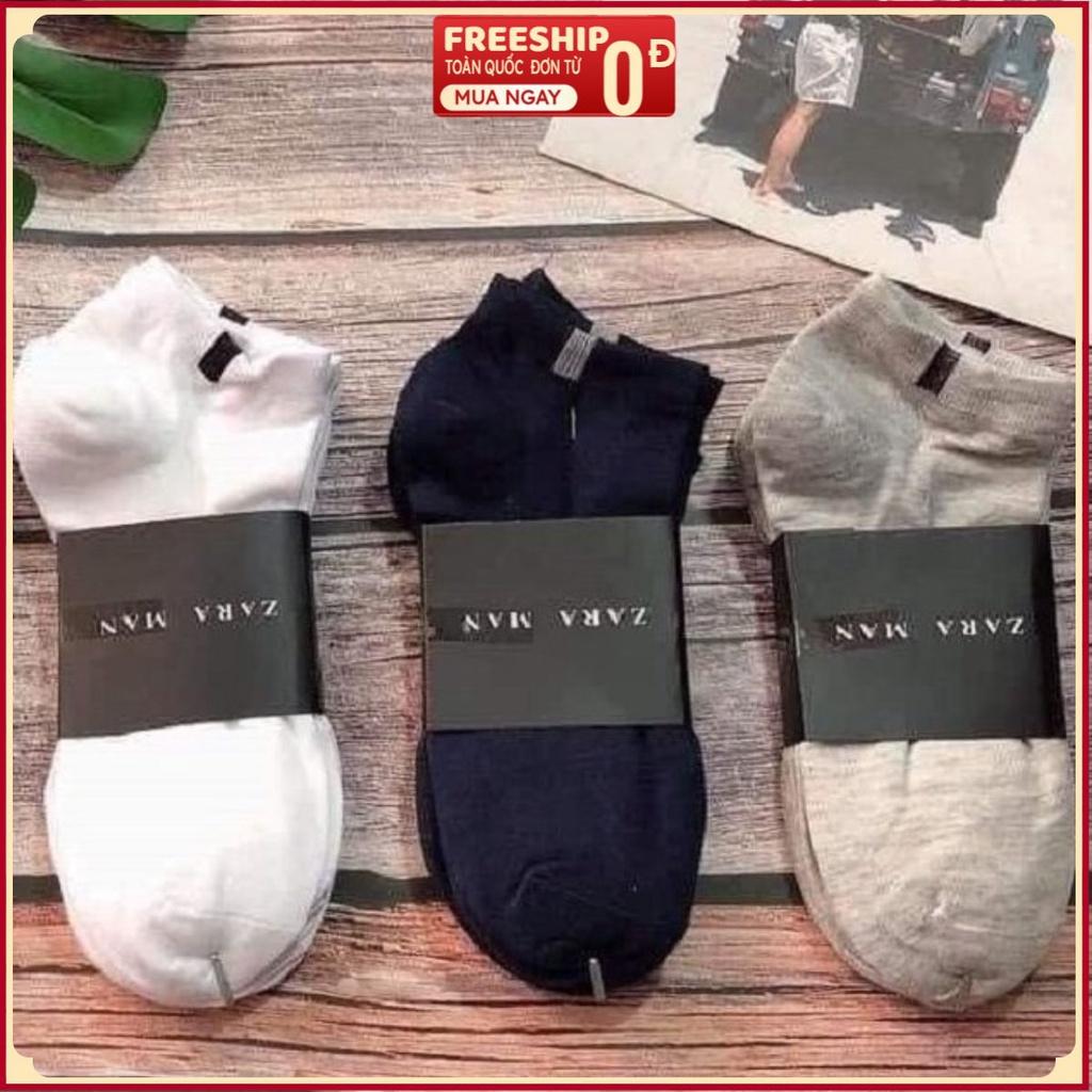 Tất Nam Nữ Trơn Cổ Ngắn Vớ Nam Thời Trang Cao Cấp Chất Cotton 100% Co Giãn Thấm Hút GC25