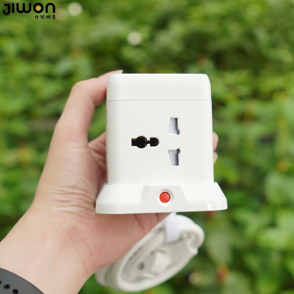 Ổ Cắm Điện Đa Năng Jiwon, Tích hợp cổng USB và Type C có sạc nhanh. Công Suất 2500W Lõi Chống Giật, tự ngắt khi quá tải - Hàng chính hãng