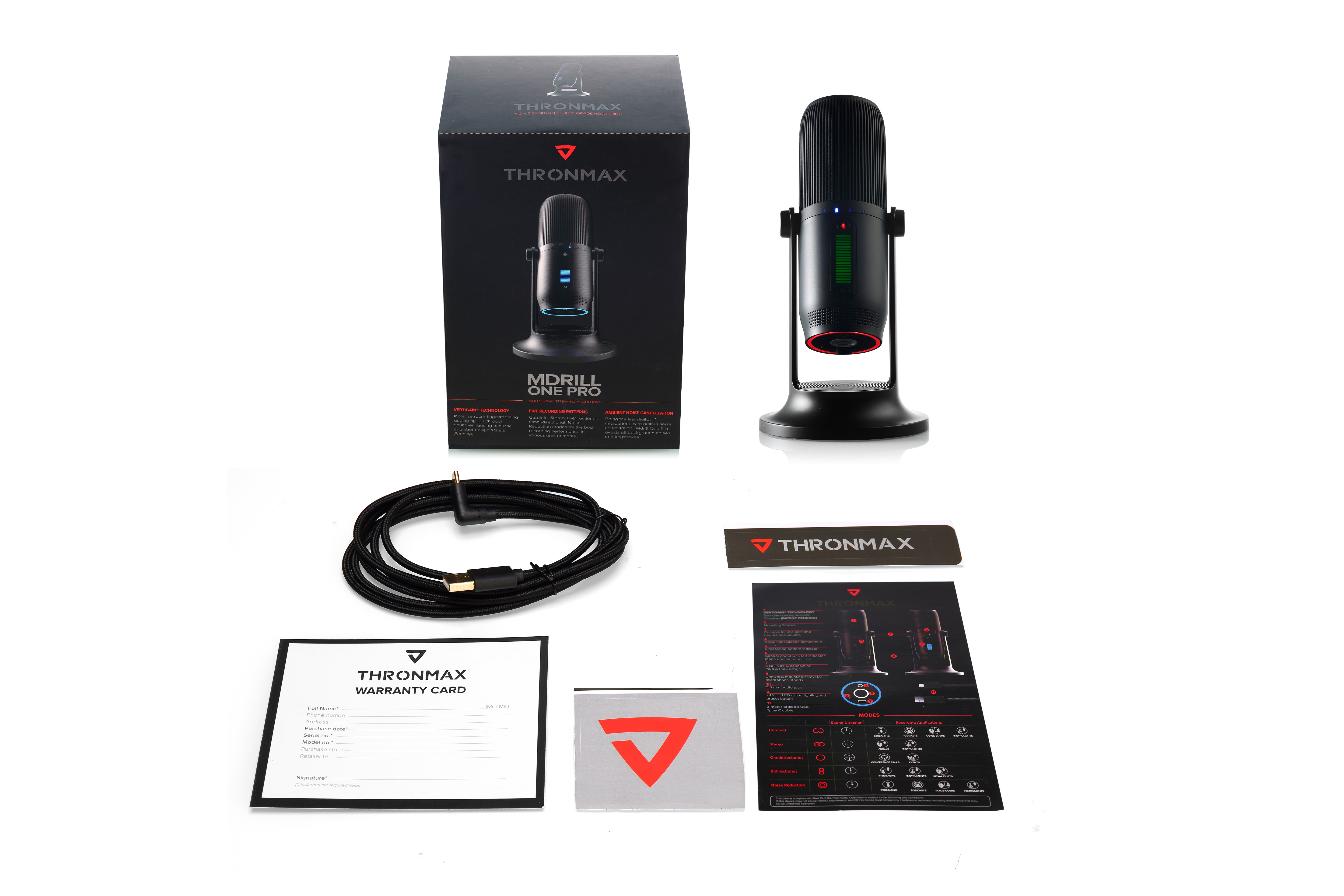 Microphone Thronmax Mdrill One M2 48kHz Jet Black / Slate Grey - Hàng chính hãng