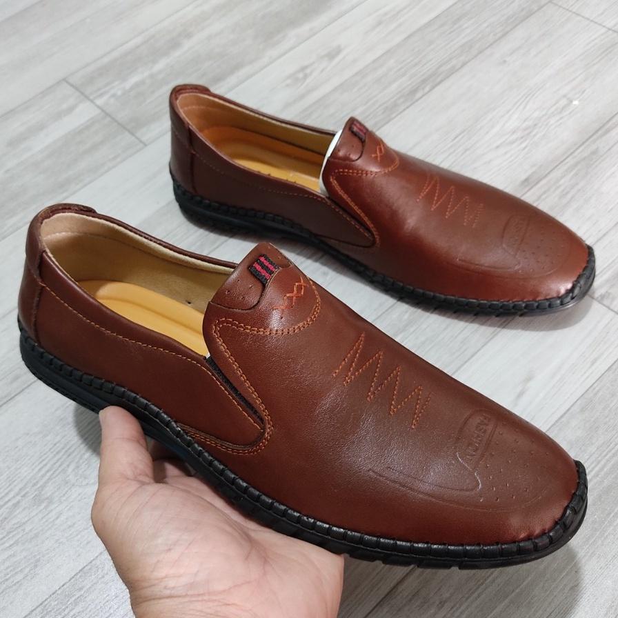 Giày lười nam DA BÒ bảo hành 12 tháng