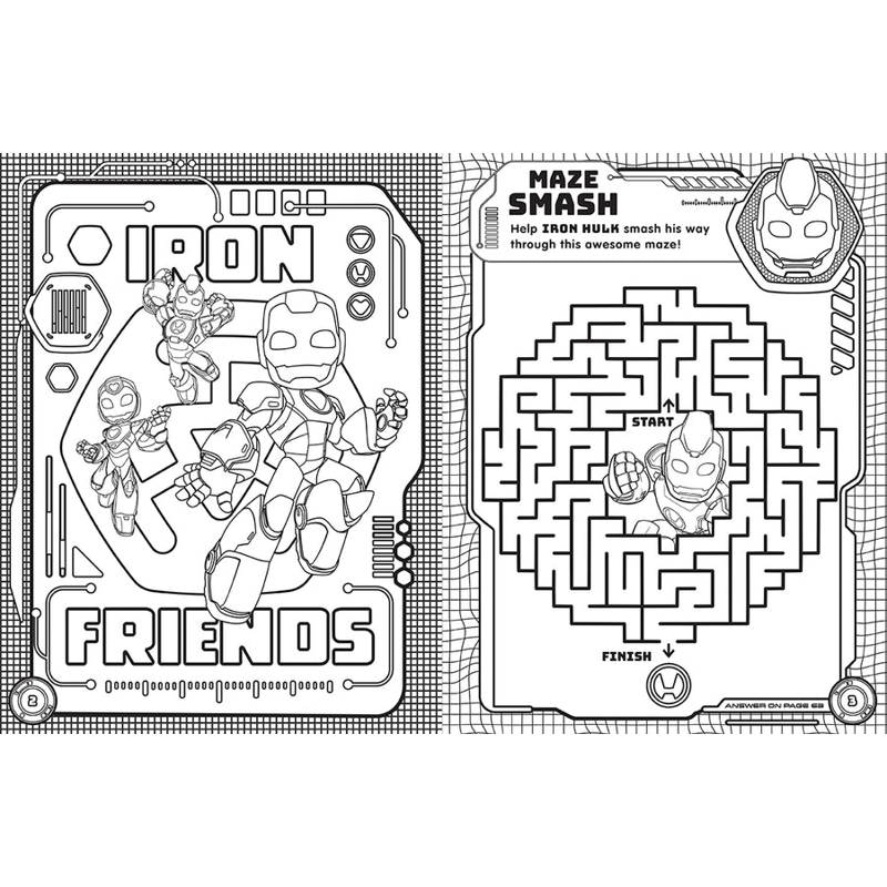Sách Iron Man And His Awesome Friends - Mega Colouring Book