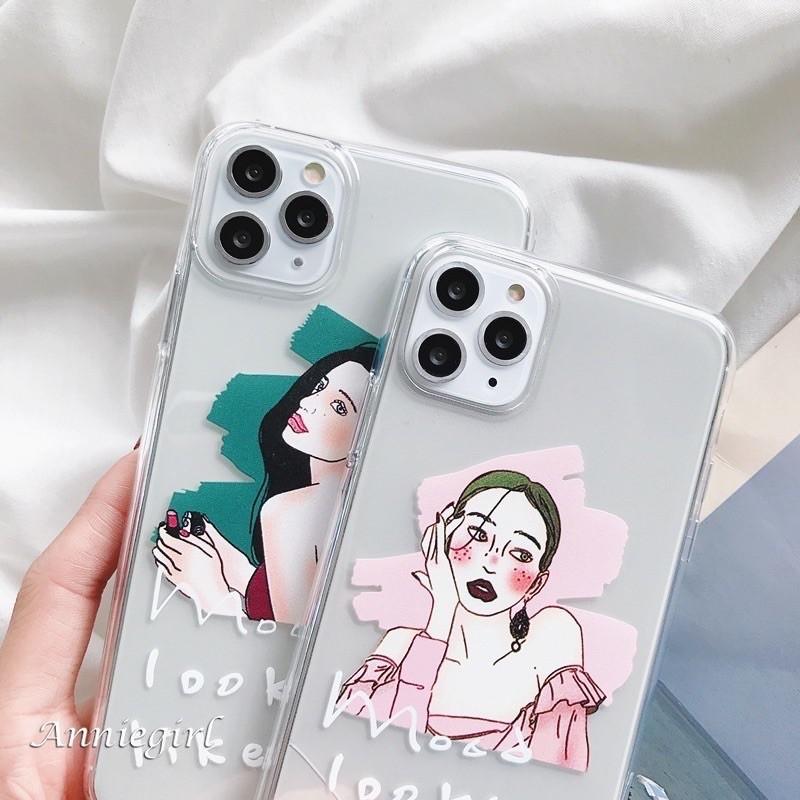 Ốp Lưng Case dành cho Iphone Dẻo Hình cô gái Trong Không Ngả Màu 7g/8g/7Plus/8Plus/X/Xs/Xsmax/Xr/11/11Pro/11Promax/12/12pr