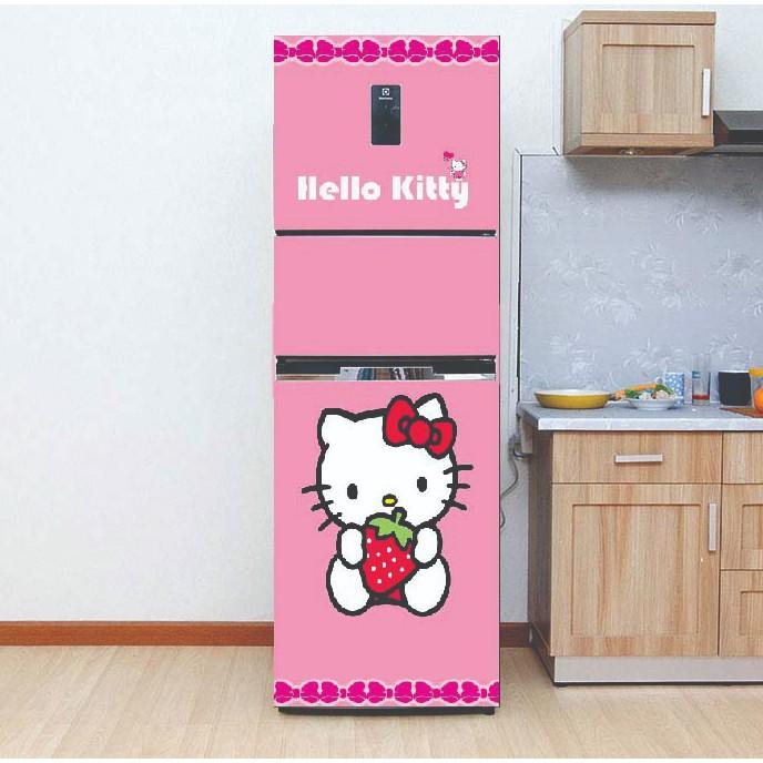 Decal trang trí tủ lạnh mẫu hello kitty 3