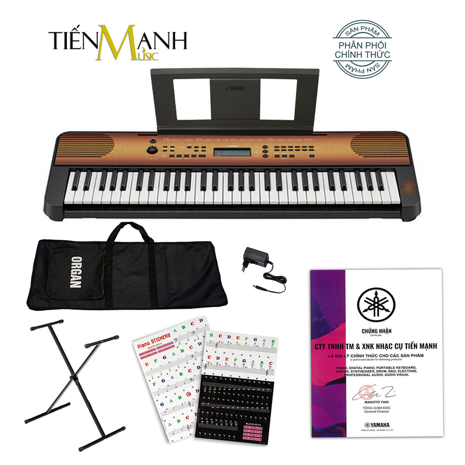 [Tặng Sticker] Bộ Đàn Organ Yamaha PSR-E360MA - Đàn, Chân, Bao, Nguồn PSR E360 E360MA - 61 Phím cảm ứng lực Keyboard Hàng Chính Hãng - Kèm Móng Gẩy DreamMaker