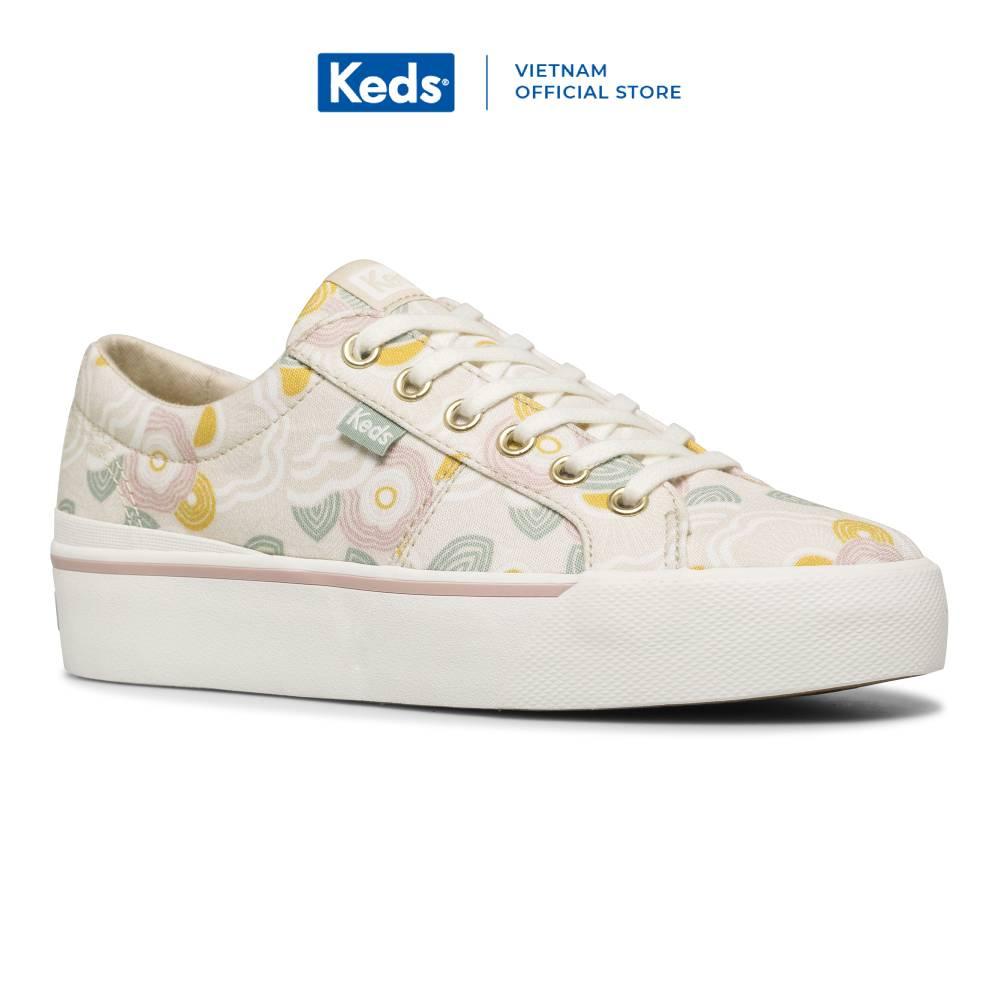 Giày Thể Thao Keds Nữ- Jump Kick Dou Organic Cotton Ripple Floral - KD065455WF