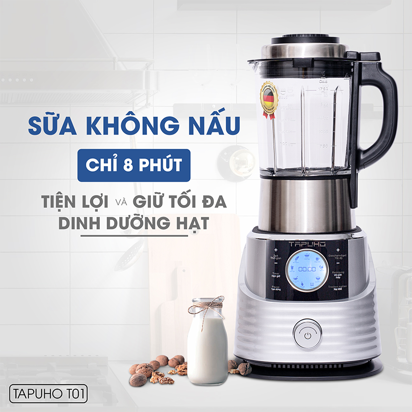 Máy Làm Sữa Hạt Đa Năng TapuhoT01 | Công Suất 2000W | Dung Tích 1.75L | Có Chức Năng Tạm Dừng | Hàng Chính Hãng