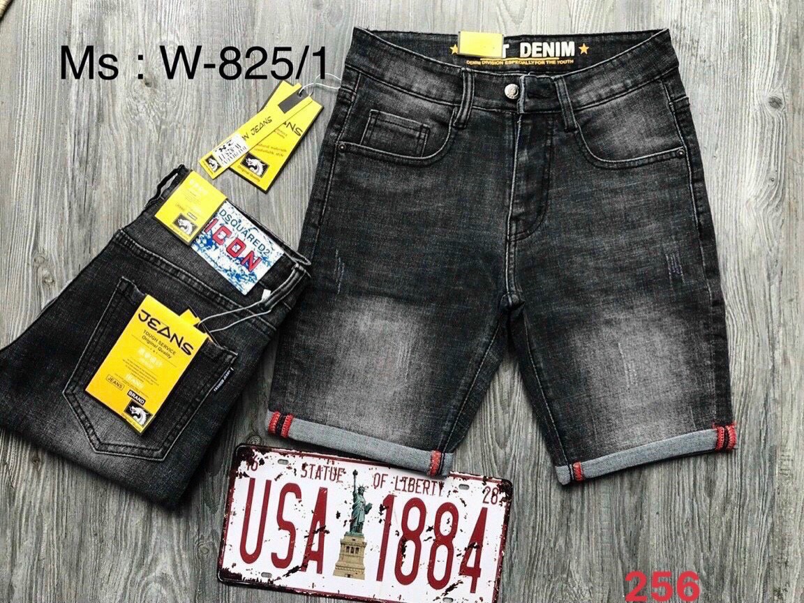 Quần short jean nam co giãn màu đen trơn, quần sọt nam mẫu mới chất denim cao cấp thời trang Benny Fashion - MQ256