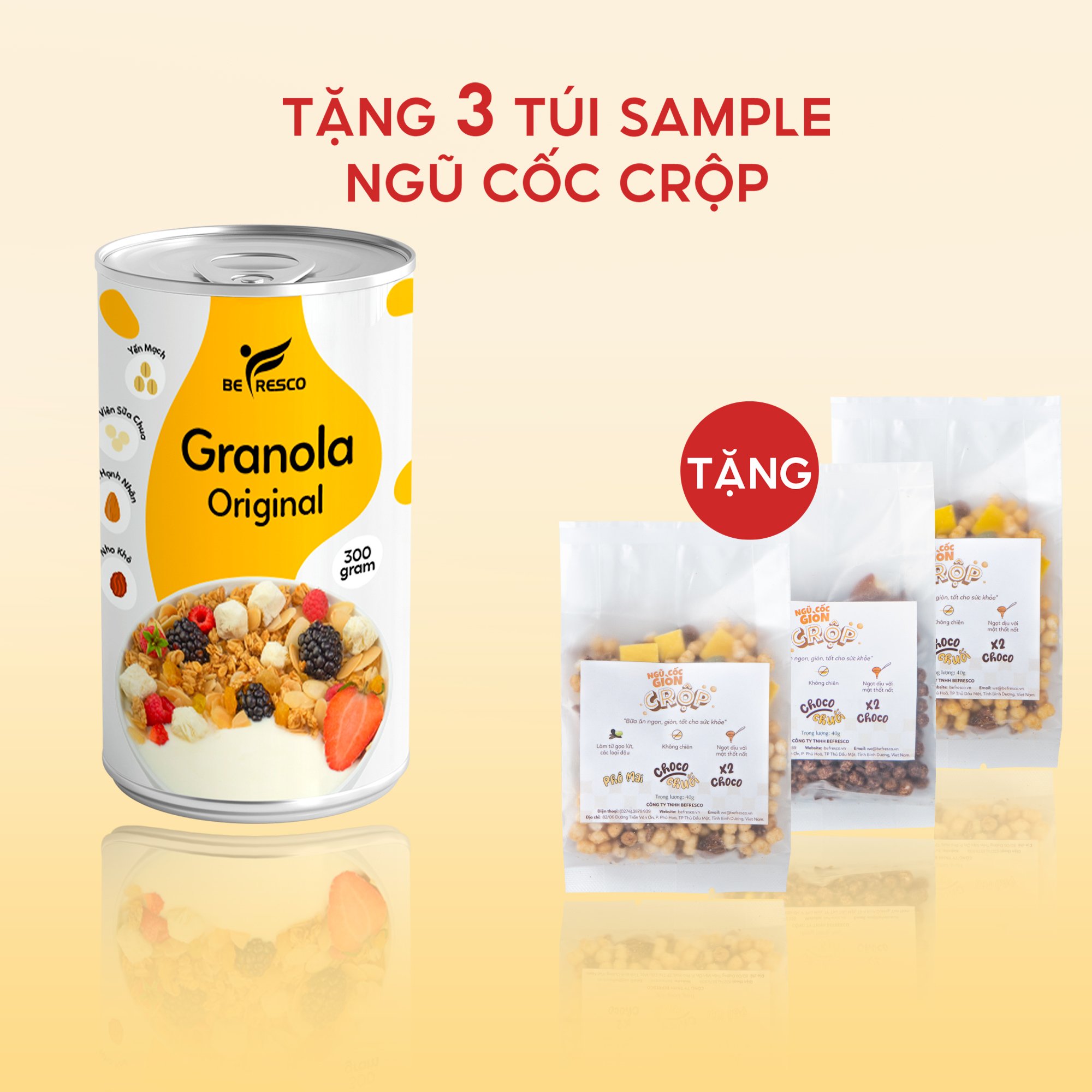 Ngũ Cốc Ăn Kiêng Granola Original Mix Hạnh Nhân 300g Befresco