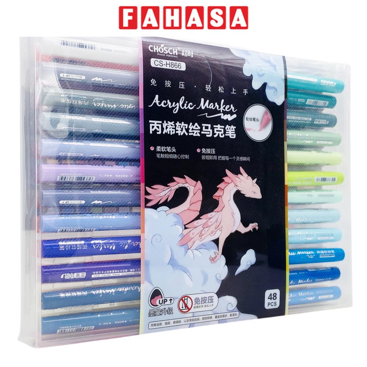 Hộp 48 Bút Lông Màu Acrylic - Chosch H866