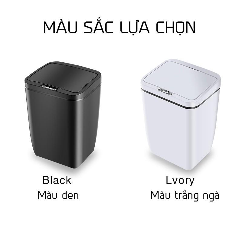 Thùng đựng rác thông minh 15 lít Jinxiu K123 tự động đóng mở sạch sẽ sang trọng vệ sinh 3 màu sang trọng- BH 1 đổi 1