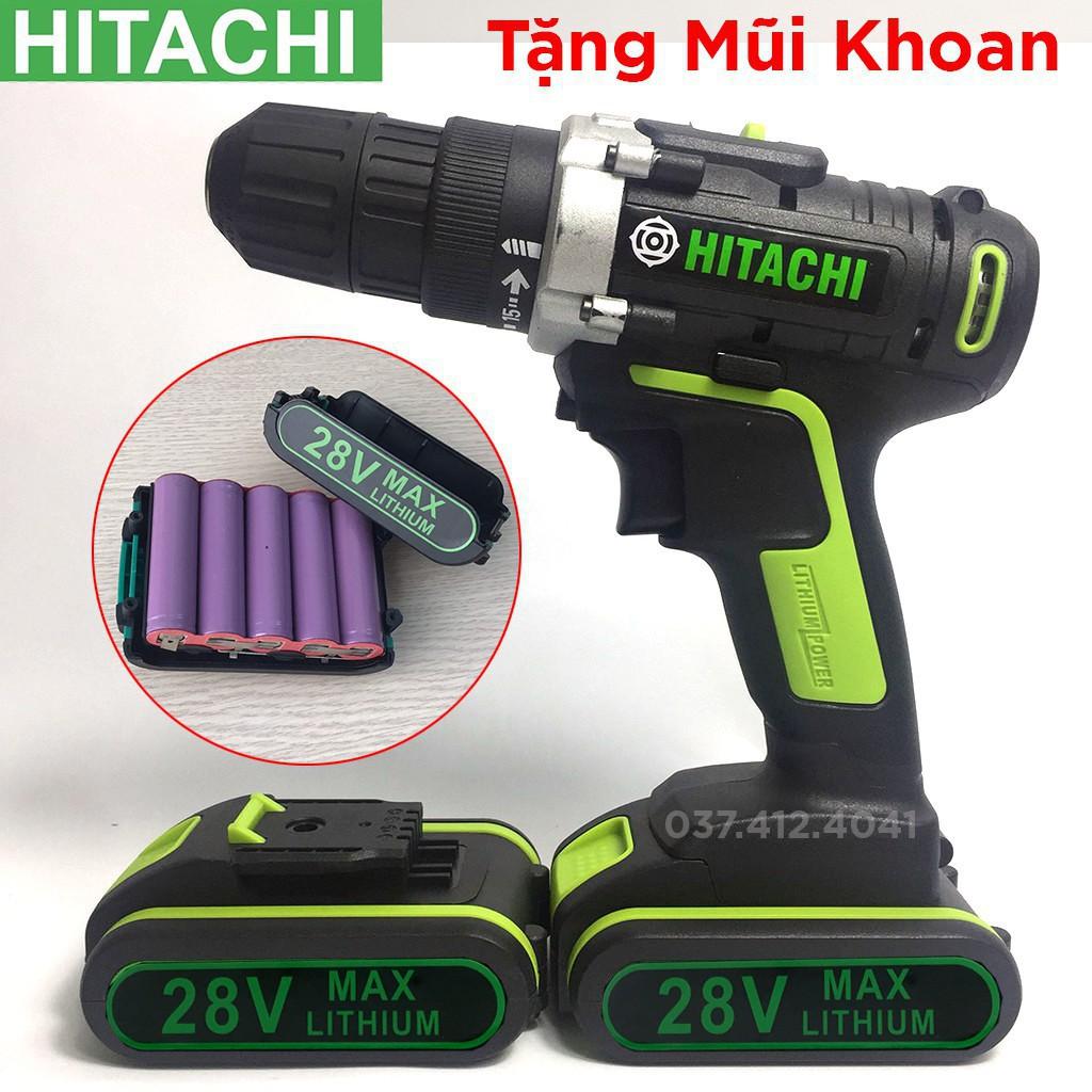 Máy Khoan Pin HITACHI 28V - Pin 5 Cell - Máy khoan, máy bắt vít - Hàng mới - Lõi đồng