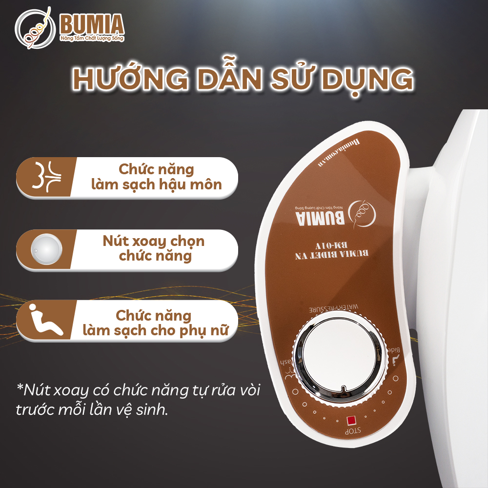 Combo 2 nắp bồn cầu thông minh dùng cơ Bumia bidet, tự rửa vệ sinh hậu môn và vệ sinh cho phụ nữ , vòi xịt vệ sinh thông minh, mã BM-01V