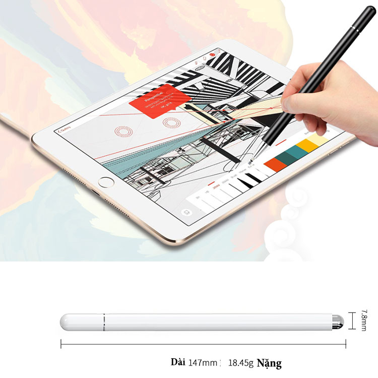 Bút cảm ứng điện dùng cho Smartphone, iPad 2 đầu cảm ứng nhỏ gọn