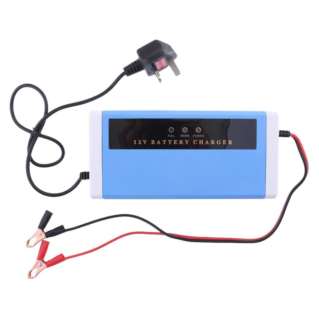 New Automotive Rechargeable Battery Charger 12V 10A Power Supply 220V UK Plug