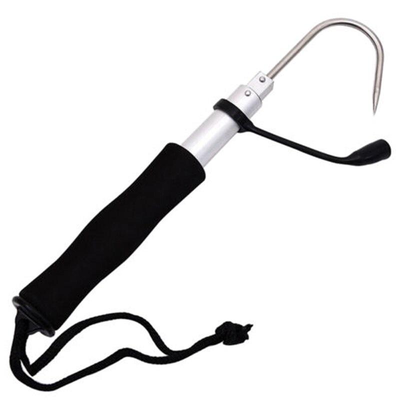 Telescopic Spear Hook Fishing Gaff Stainless Holder Fishing Spear Crank Aluminum Alloy Spear Hook Tackle Fishing Accessories