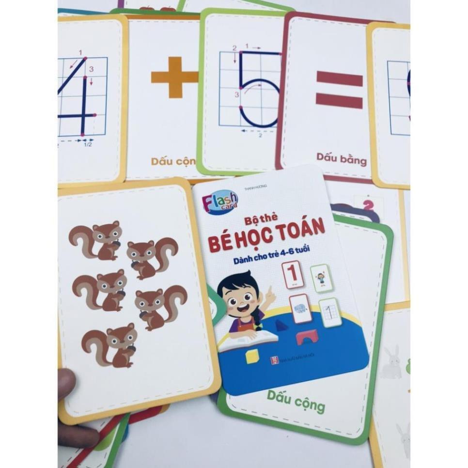 FlashCards Cho Trẻ Từ 3 Tuổi, Bộ 2 Thẻ Học Thông Minh Giúp Bé Học Đánh Vần Tiếng Việt và Làm Toán