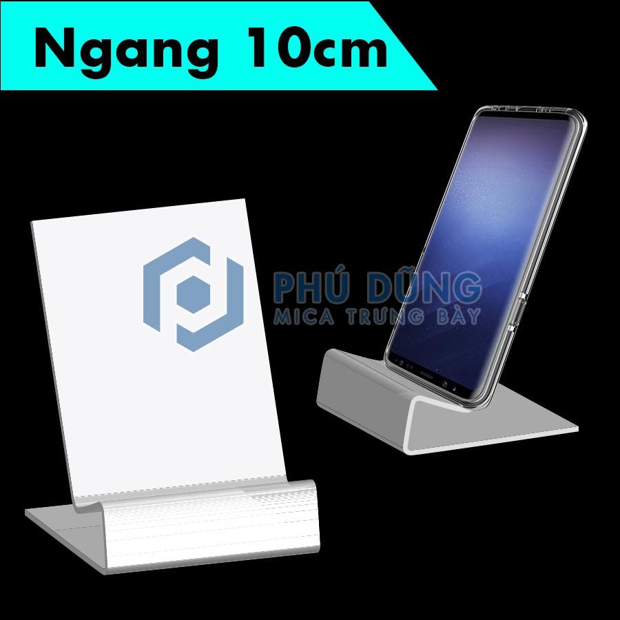 Kệ Mica TRẮNG Trưng Bày Điện Thoại (Ngang 10cm)