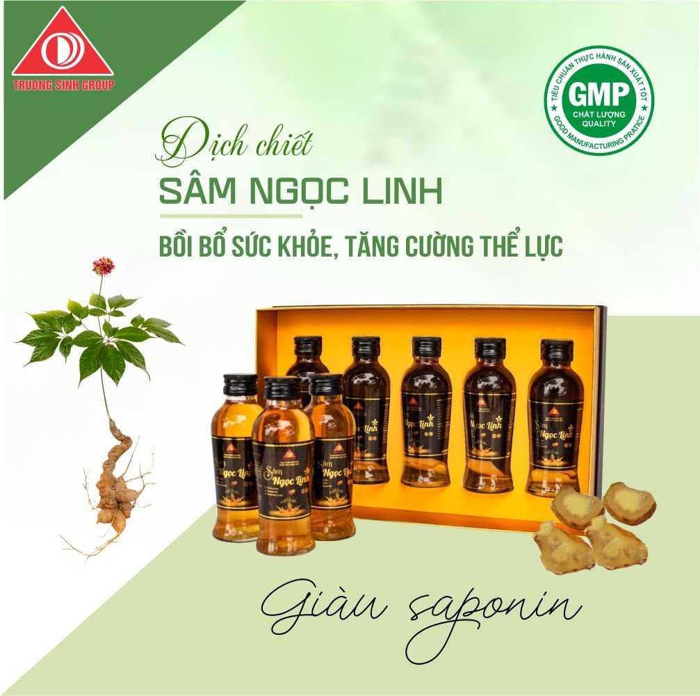 Dịch chiết Sâm Ngọc Linh - Bồi bổ sức khỏe, chống lão hóa ( Hộp 5 chai 120ml )