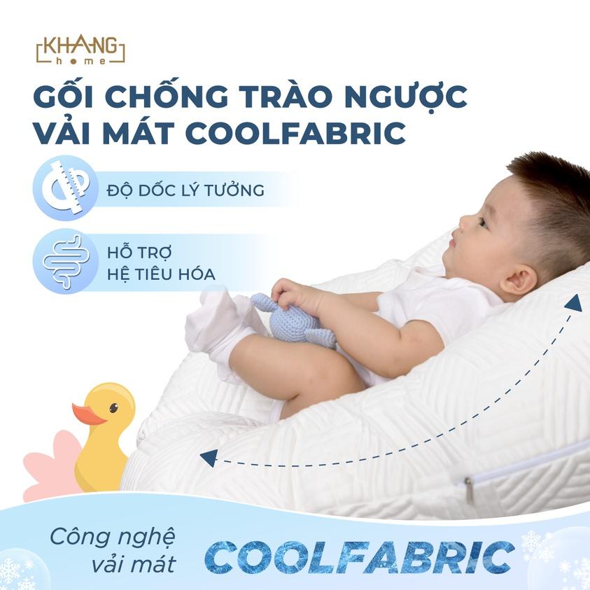 Gối Chống Trào Ngược CoolFabric Khang Home - Công Nghệ Vải Mát Tản Nhiệt Nhanh, Mát Dịu Tức Thì