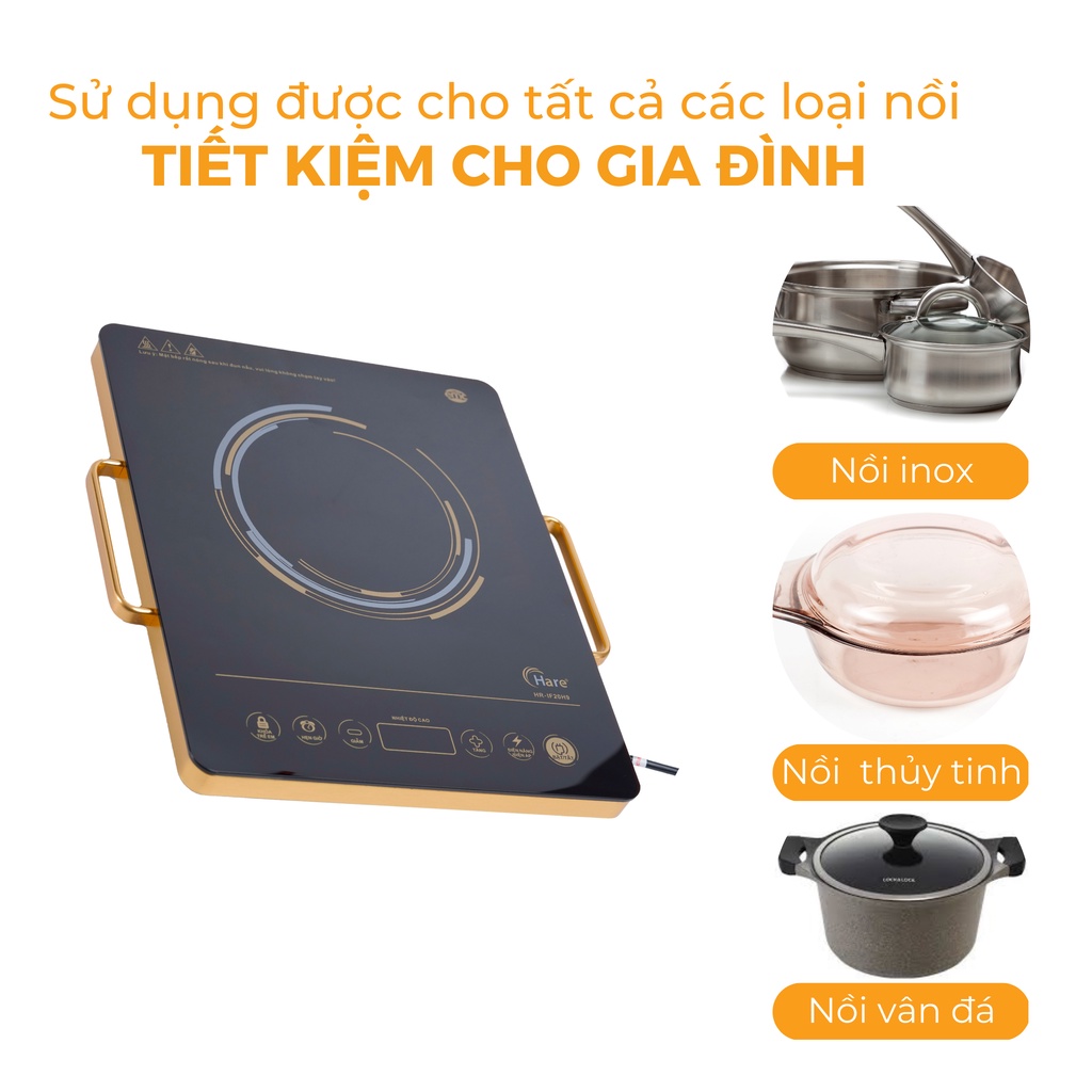 Bếp hồng ngoại công suất 2000W HR-IF20H9 -hàng chính hãng thương hiệu Hare - bảo hành 12 tháng