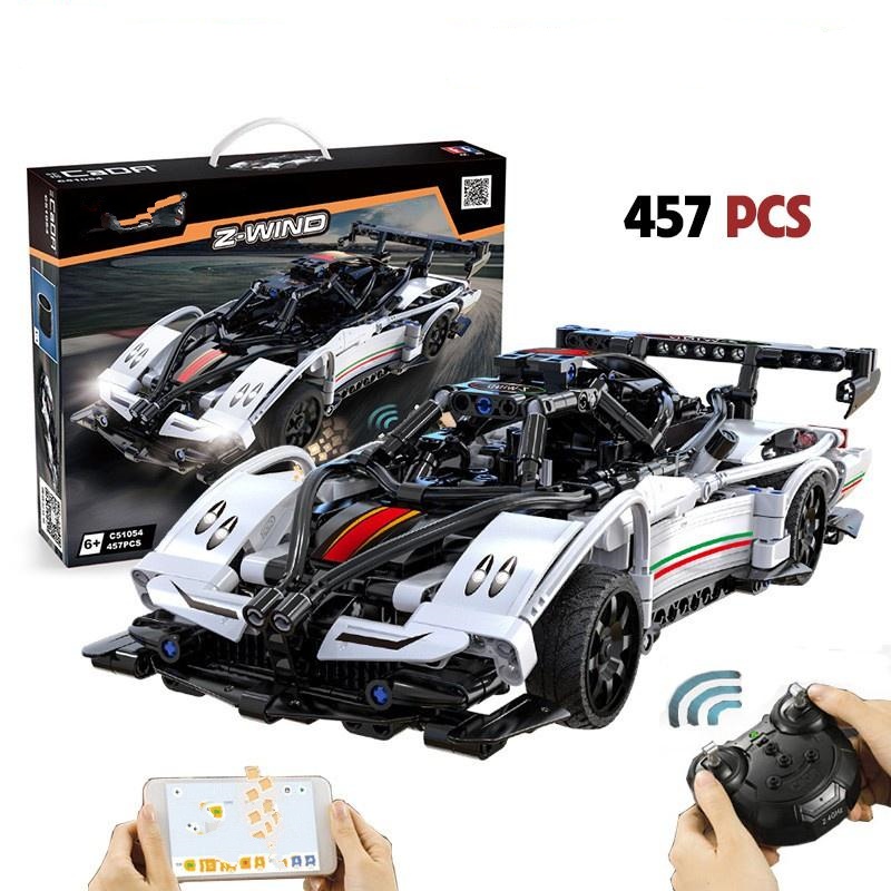 (chạy pin sạc) Đồ Chơi Lắp Ráp LEGO Siêu Xe Điều Khiển Từ Xa C51054 Điều Khiển RC (2 Chế Độ) Với 457 pcs