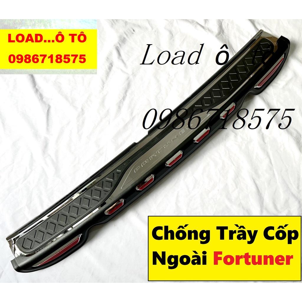 Chống Trầy Cốp Ngoài Nhựa 3D Xe Toyota Fortuner 2012-2016 Mẫu Nhựa ABS Mạ Crom Sáng Bóng