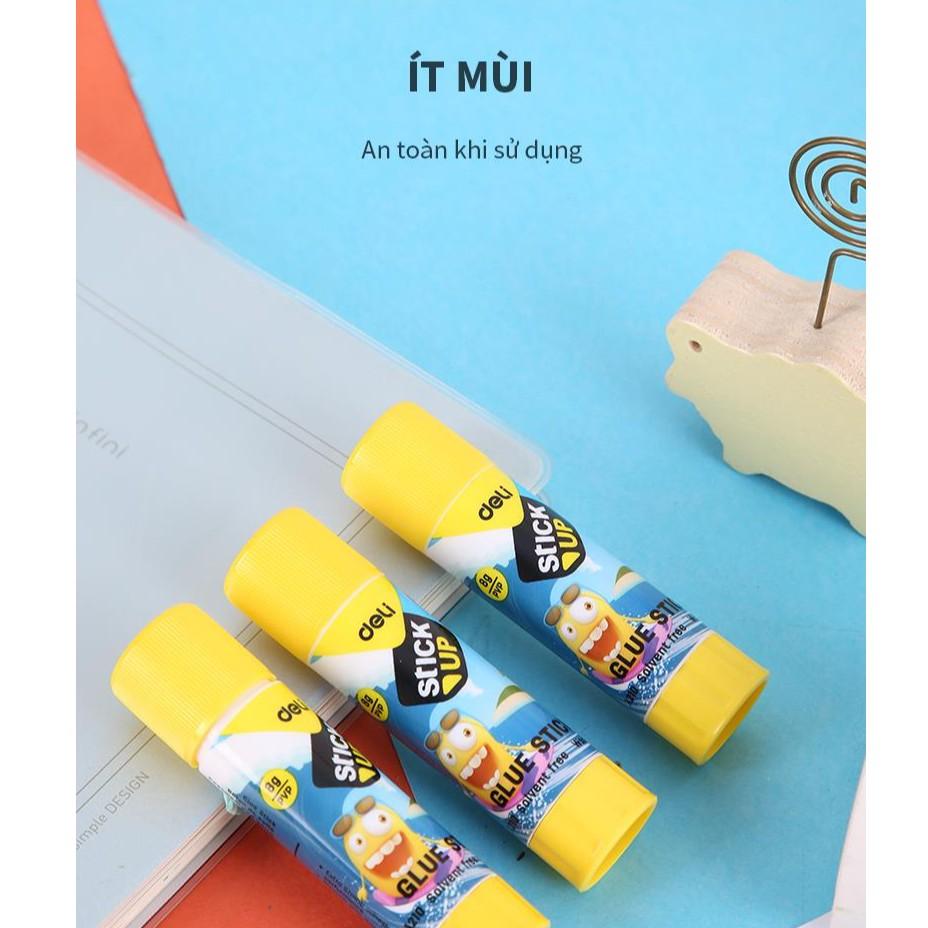 Hồ khô kết dính mạnh 8g Deli, Vàng - 1 lọ - EA21010