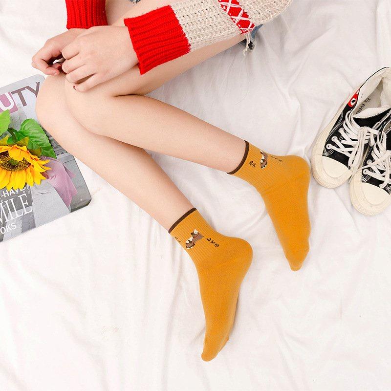 Tất,Vớ Nữ Cổ Cao Phong Cách Nhật Bản In Họa Tiết Động Vật Dễ Thương - TU88