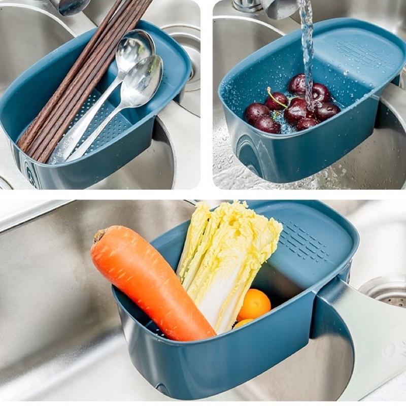 Khay lọc rác gác bồn rửa bát để đồ đa năng