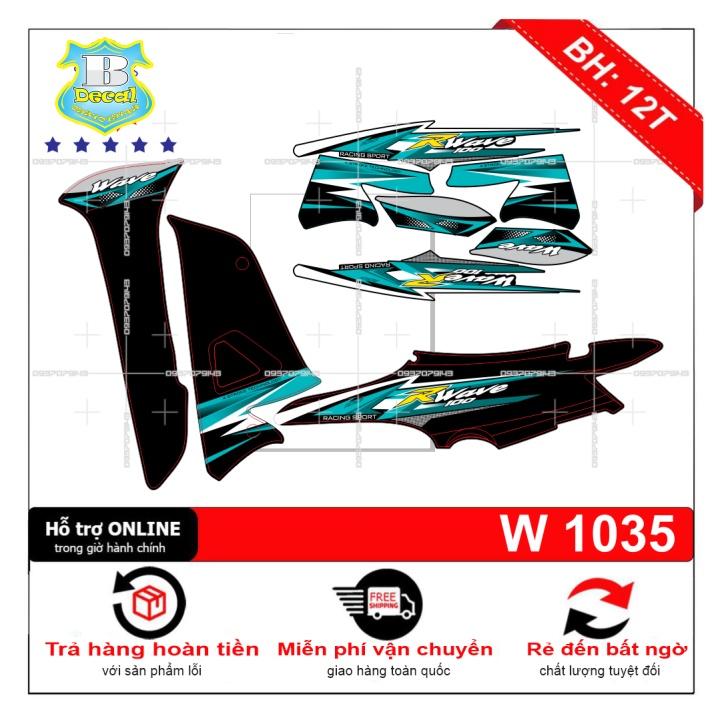 Tem rời dành cho wave R 100 xanh đen 2016