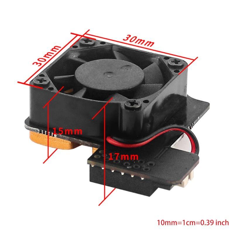 Quạt tản nhiệt có đế đồng nguyên chất điều chỉnh được cho Raspberry Pi 4 Mini PWN RPi 4B/3B+3B