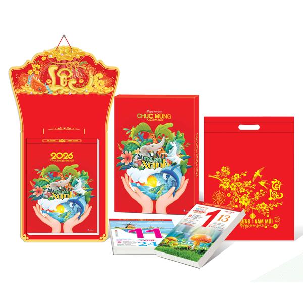 Lịch Bloc Siêu Đại 2026 - Thế Giới Xanh - Lộc - Hoa Niên HN11
