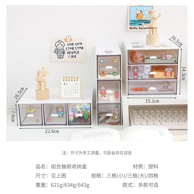 Tủ đựng bút kệ để bút nhiều ngăn trong suốt trang trí bàn học Desk Decor DecorMe