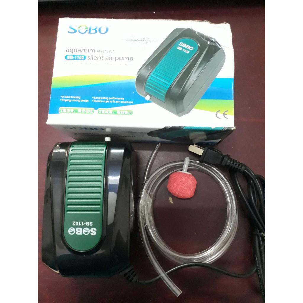 Máy sủi khí oxy Sobo SB-1102 + vòi sủi + quả sủi