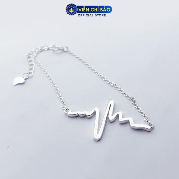 Lắc tay bạc nữ hình nhịp tim vòng tay bạc S925 thời trang phụ kiện trang sức nữ thương hiệu Viễn Chí Bảo L400171