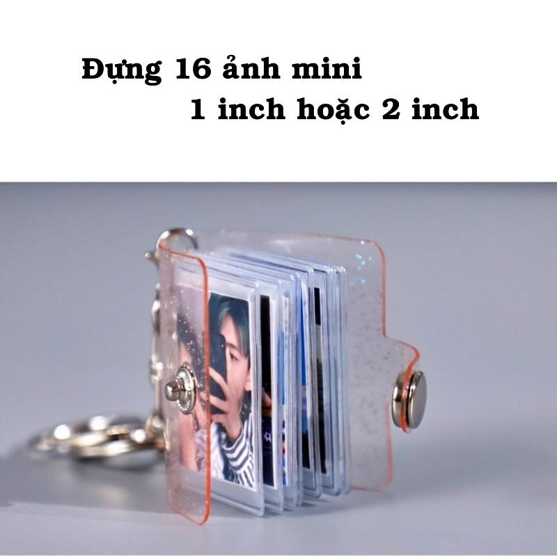 Móc khóa album ảnh và in ảnh theo yêu cầu mini 1 inch, 2 inch dễ thương độc lạ để chìa khoá xe máy