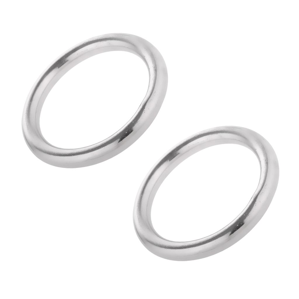 2x1 Pair of Smooth Welded Polished Boats Marine Stainless Steel O 5 X 25 Mm