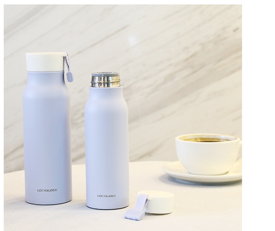 Bình Giữ Nhiệt inox Lock&amp;Lock Name Tumbler 500ml LHC4125, Hàng chính hãng, giữ nhiệt tốt, có quai xách, nắp vặn -JoyMall