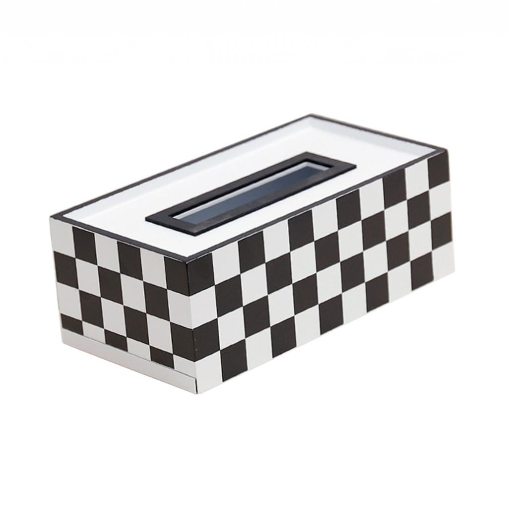 Wooden Tissue Box Cover Holder Case Paper Dispenser for Bathroom Bedroom