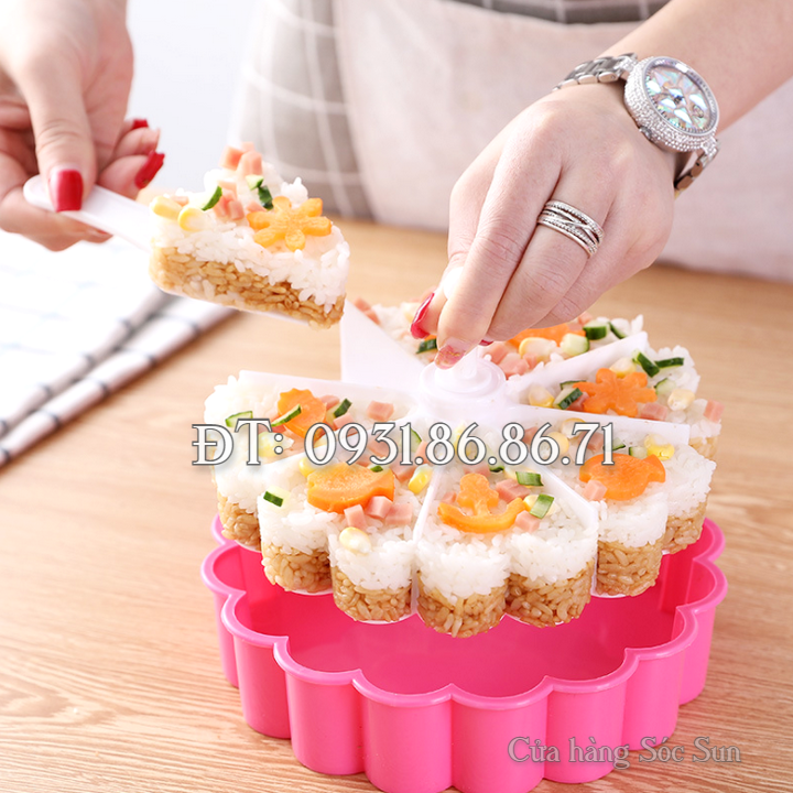 Khuôn ép xôi ngũ sắc hình tim loại 19 cm – Mã số 1254